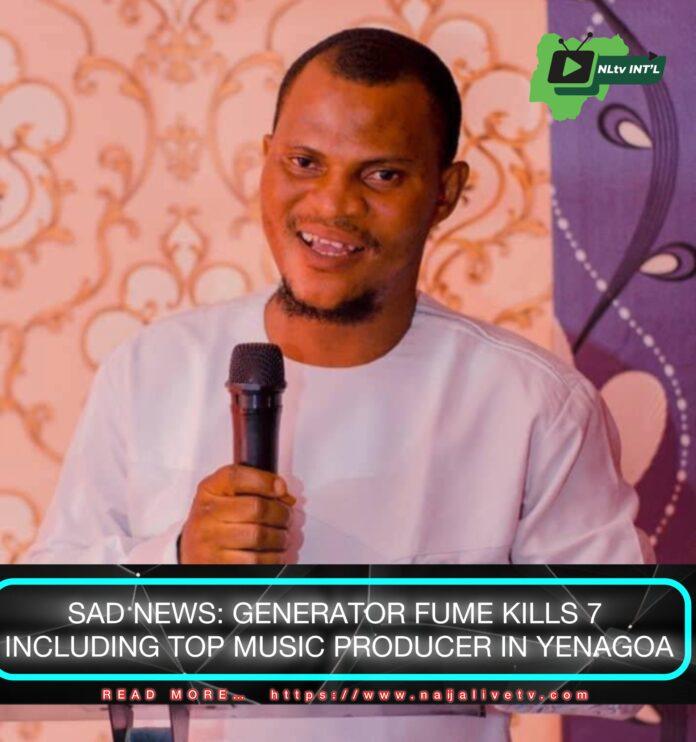 SAD NEWS: Generator fume kills 7 including top music producer in Yenagoa [PHOTOS]